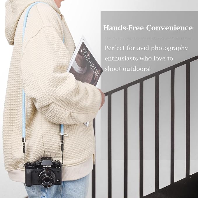 VOVMOEYA Nylon Braided Camera Rope Strap, Camera Neck Shoulder Strap