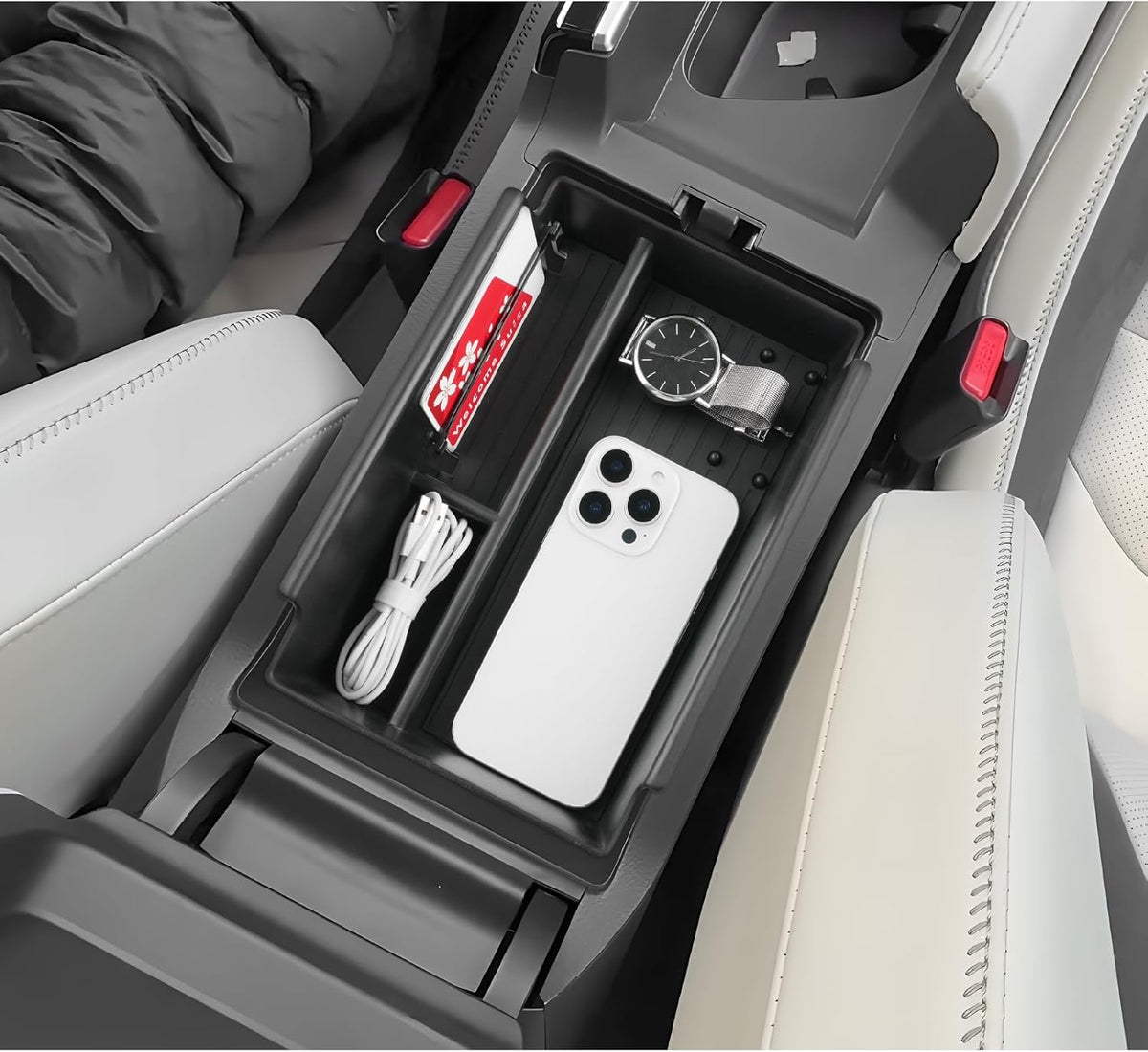 LUWU 2025 2026 A cura ADX Center Console Organizer for 2025 2026 A cura ADX Accessories Armrest Console Storage Box Insert Tray ABS Material Black