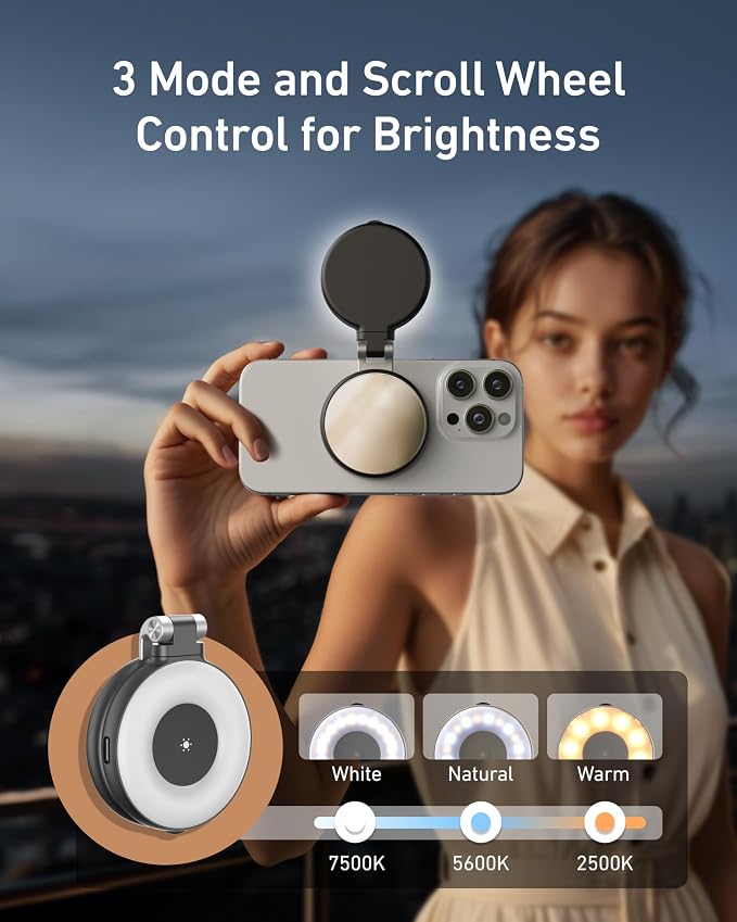 TELESIN C03 Magnetic Phone Beauty Selfie Light Compatible