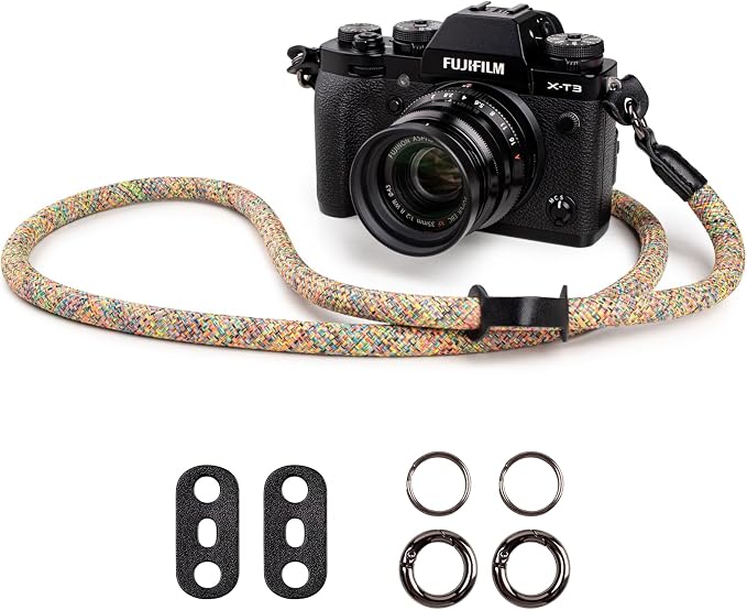 VOVMOEYA Nylon Braided Camera Rope Strap, Camera Neck Shoulder Strap