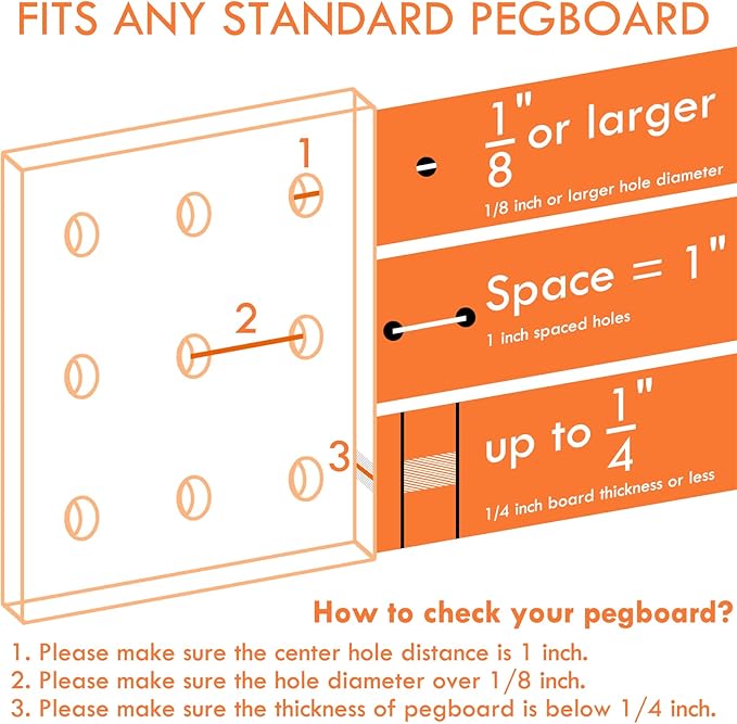 G.CORE 12 Pack Pegboard Bins PegBoard Cups with Hooks & Loops, Peg Board Hooks Assortment Organizer Accessory, Various Tools Storage Arrange System Kit for Garage Craft Workshop Workbench Hobby Office