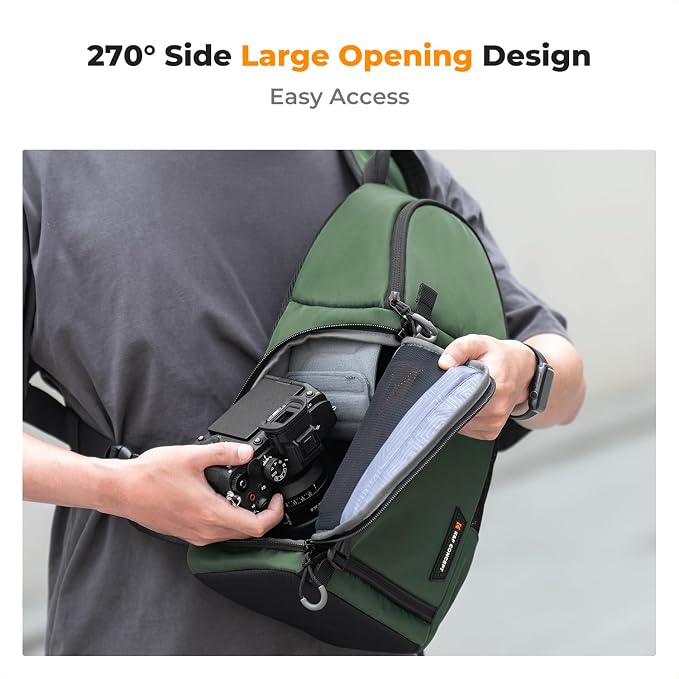 K&F CONCEPT Camera Sling Bag Crossbody Bag Camera Shoulder Backpack