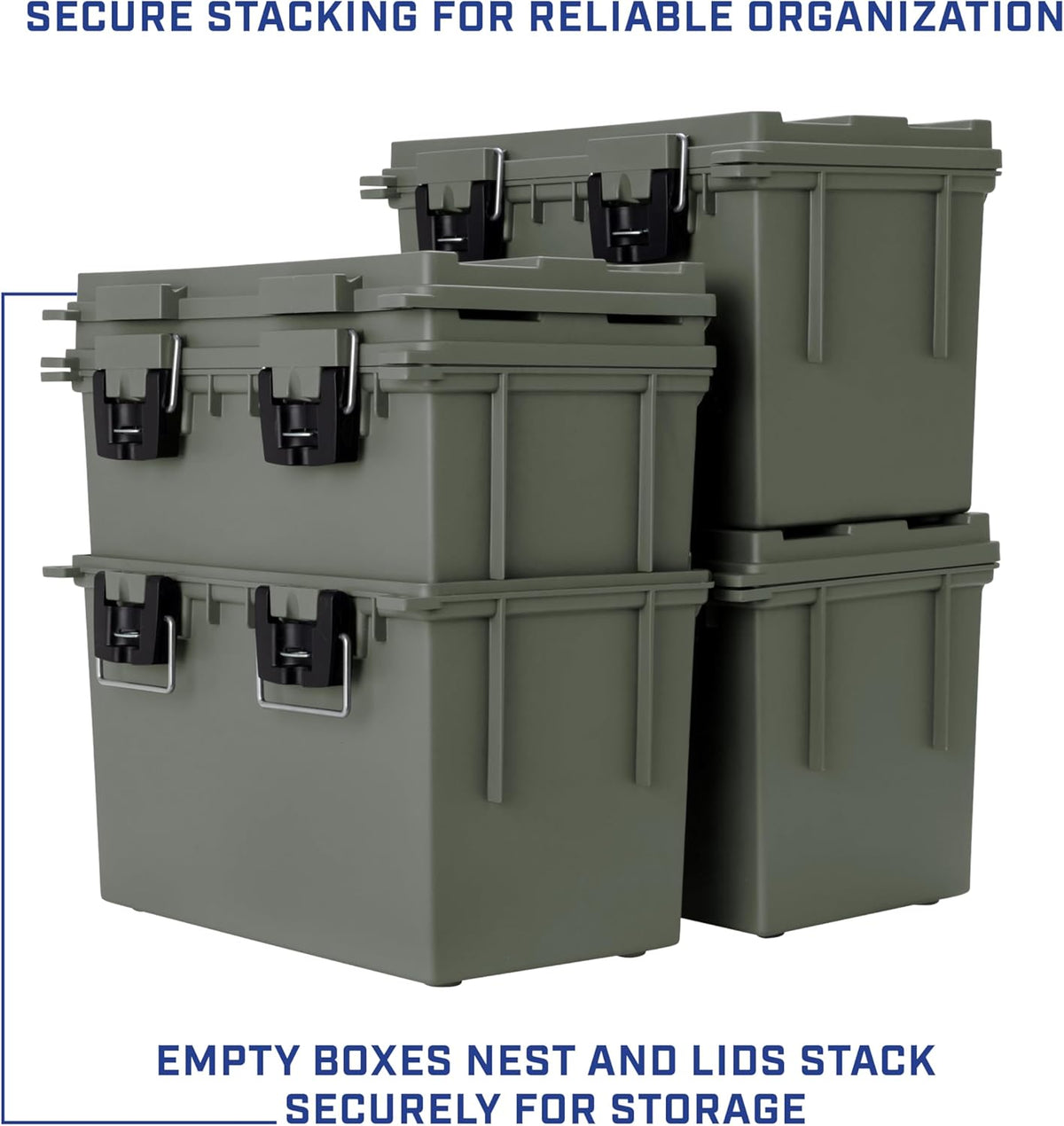 Sheffield XL Storage Bins with Lids - 2-Pack Stackable, Lockable & Water-Resistant Containers