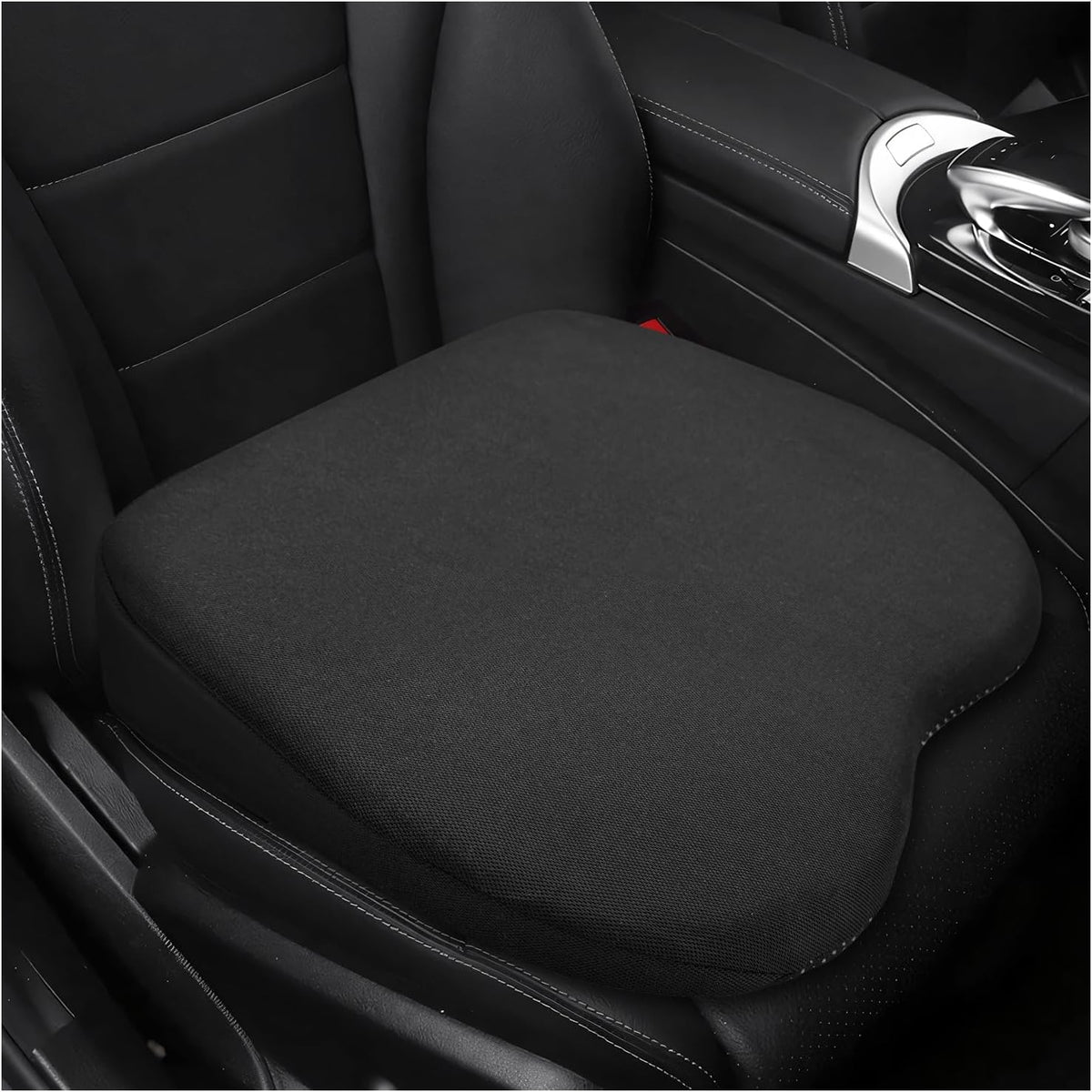 2 in 1 Wedge Car Cushion for Driving, 3 Inch Soft Memory Foam Driver Seat Pad for Lumbar Support, Breathable Low Back Support Pillow Enhances Driving Comfort, Car Accessories (Beige)