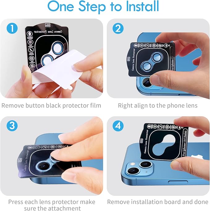Bling Diamond Individual Camera Lens Protector