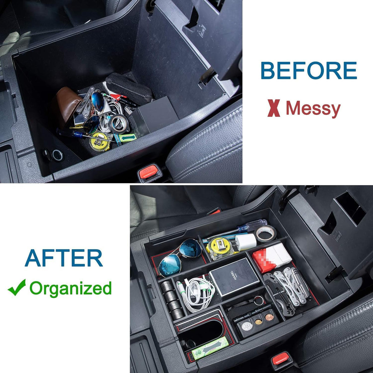 JDMCAR Center Console Organizer for Toyota Tundra 2014-2021