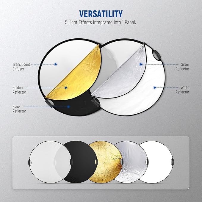 NEEWER 22"/56cm 5 in 1 Light Reflector