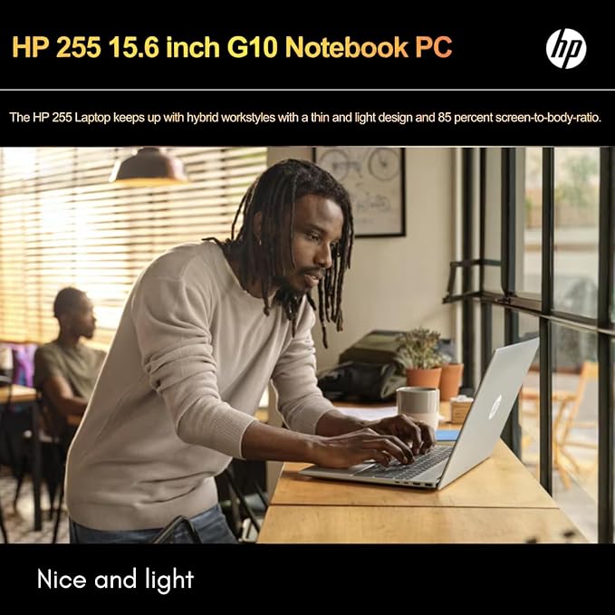 HP 255 G10 Laptop for Home or Work, 32GB RAM, 1TB SSD, 15.6" Full HD, Ryzen 3 7330U (Beat Intel i5-1135G7), HDMI, USB-C, Windows 11, Business and Fun Ready