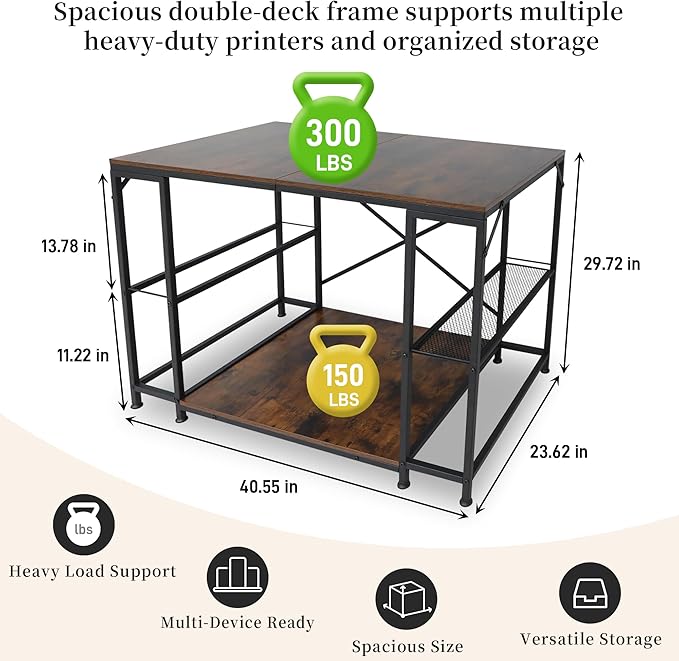 Upgraded 3D Printer Stand, Large 3D Printer Filament Storage Rack