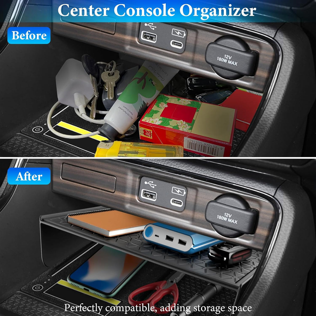 YPHUIKI 4PCS Center Console Organizer for Honda CR-V 2023-2026