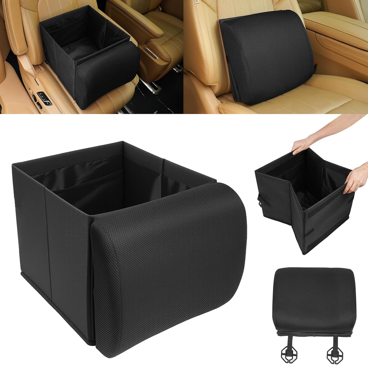 MIKKUPPA Car Trunk Organizer - Split Design Collapsible Small Car Organizer