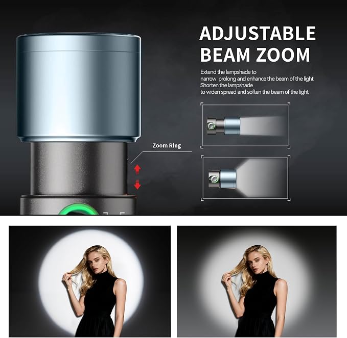 PHOTOOLEX RGB Photography Flashlight, 10W Portable Fill Light, 8400mAh/4