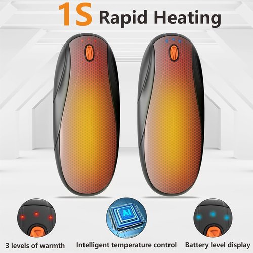 **Skiennix Rechargeable Hand Warmers - 14000mAh Portable Heater with Charging Case | Ideal for Winter & Outdoor Activities**