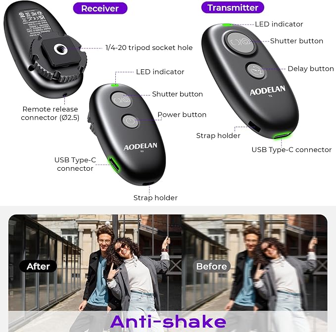 for Sony Camera Rechargeable Remote Shutter Release