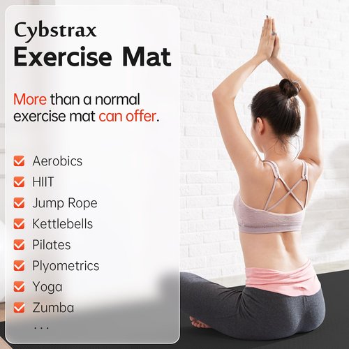 Cybstrax Extra Large Exercise Mat, 10’ x 6'/ 8’ x 6’/ 7’ x 5’/ 6’ x 4’- 7MM Thick Workout Mat for Home Gym, High-Density Gym Mat for Home Gym Floor, Non Slip Large Yoga Mat