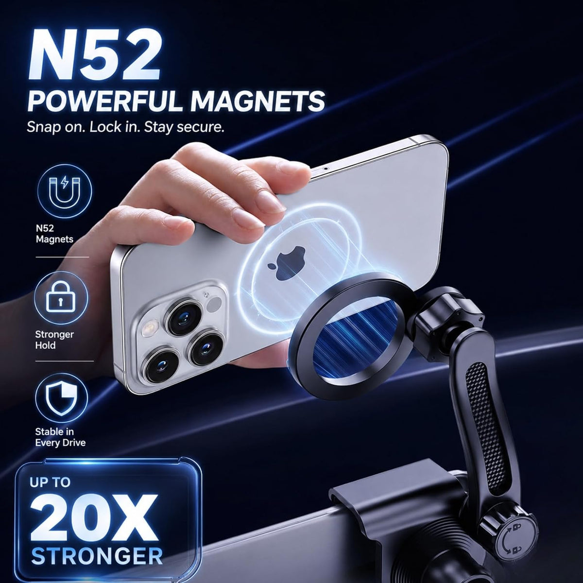 YUHENG Magnet Phone Holder,Clamp-on Screen Phone Holder