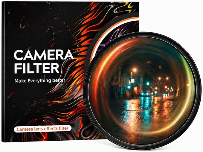 Camera Vortex Effect Filter, 67MM Prism Film Special Effects Glass Lens