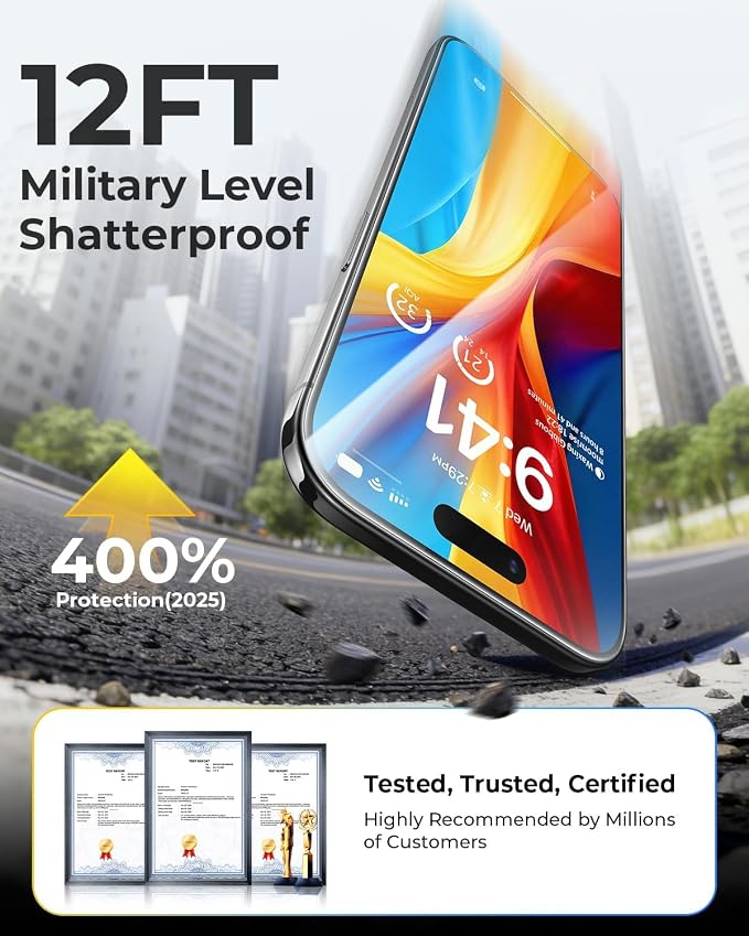 MRGLAS TOP 9H+ Glass 2+2 Packs for iPhone Air Screen Protector