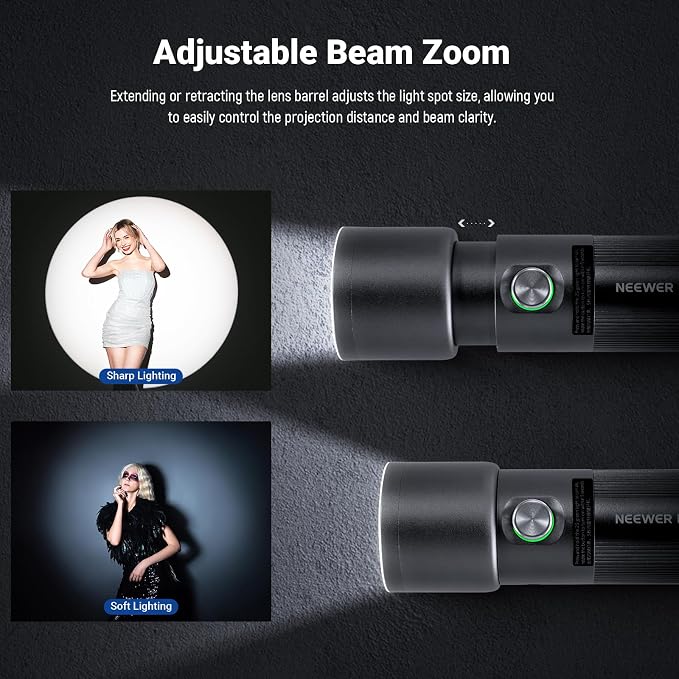 NEEWER Basics RGB Photography Flashlight, 4 Colors/20 GOBO