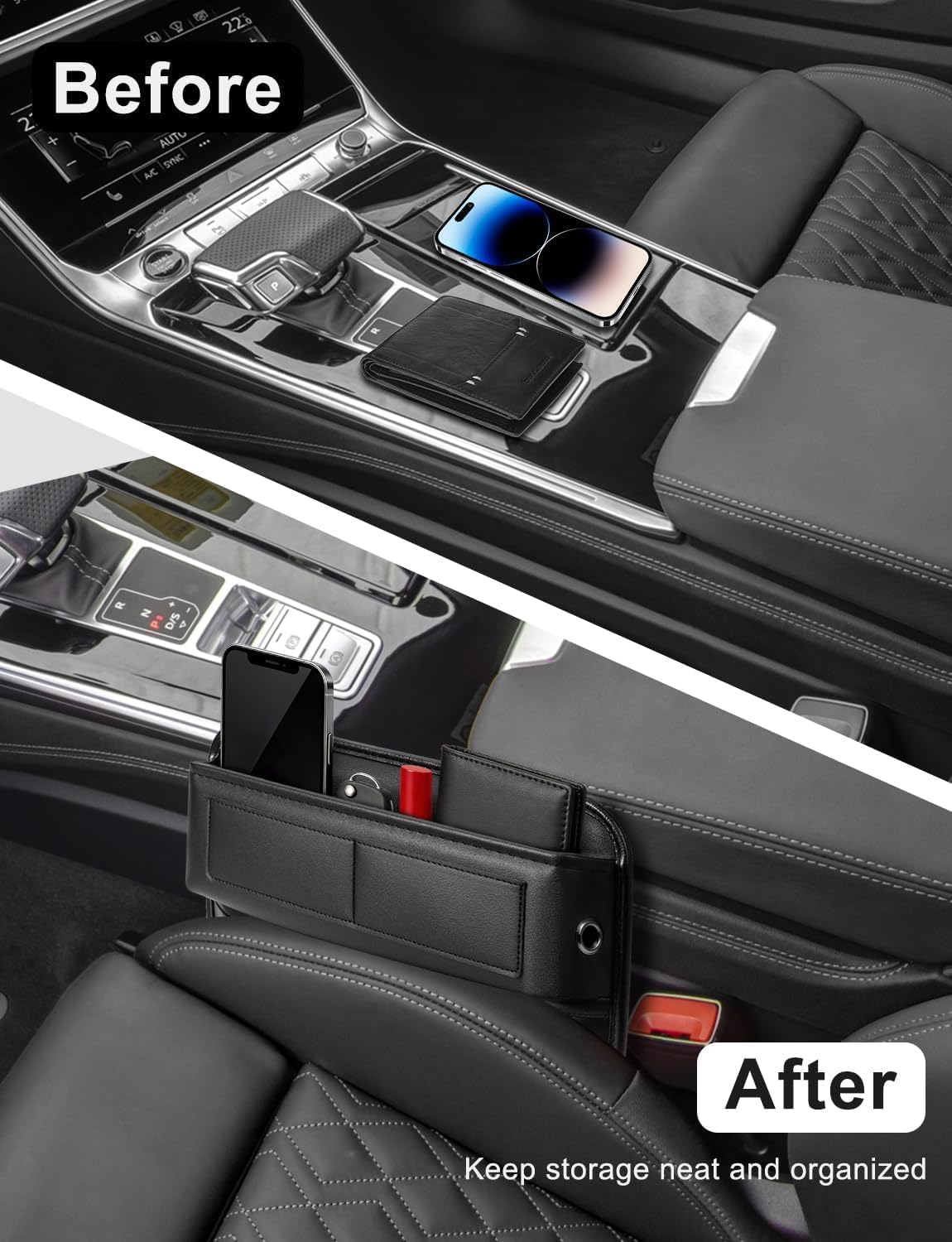 Car Seat Gap Filler Organizer for Chevy Silverado 2500/3500 HD 2020-2026