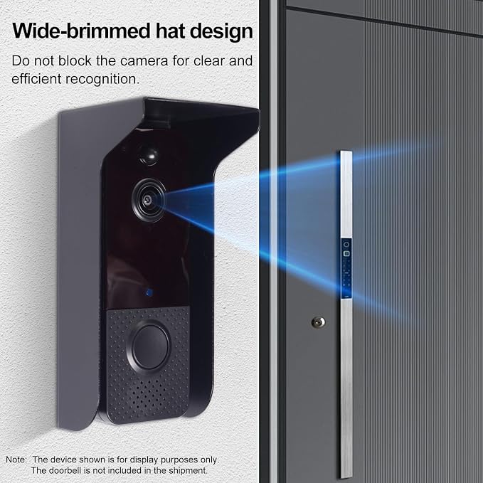 Metal Doorbell Cover Weatherproof, Doorbell Rain Cover, Anti Glare Sun Shade