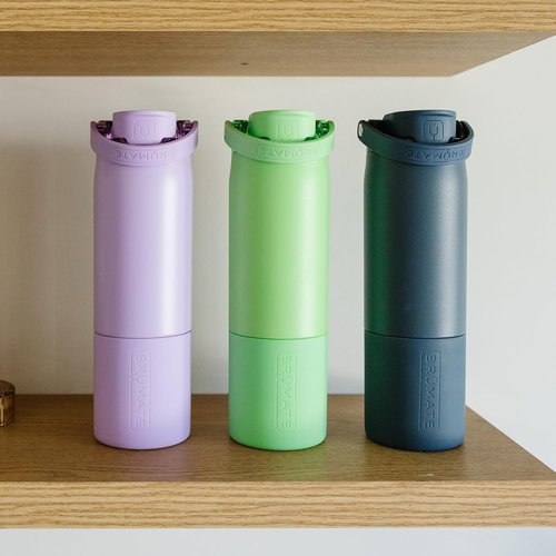 BrüMate Rise 25oz Insulated Water Bottle - 100% Leakproof Silicone Straw | BPA-Free | OD Green