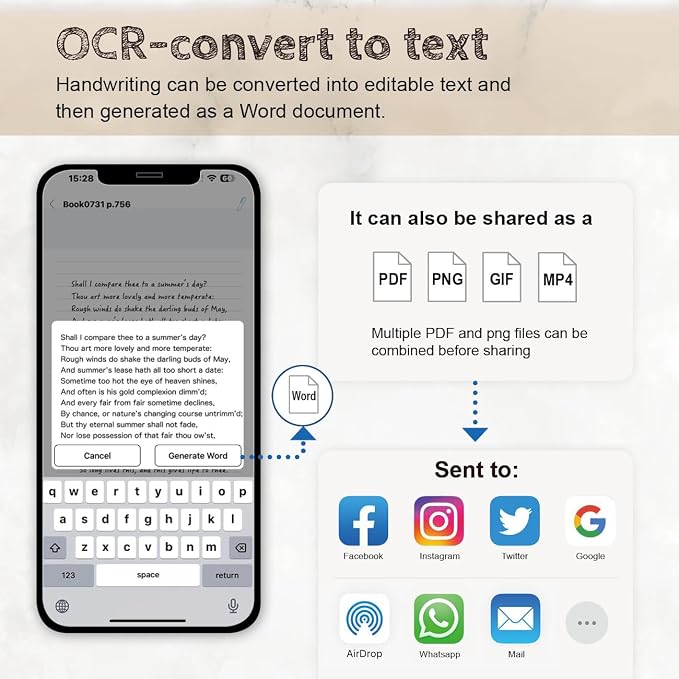 Ophaya Digital Smart Pen Smart Notebook and Board Writing Set