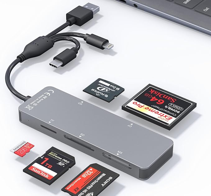 SD Card Reader Memory Stick pro Duo Adapter - 5 in 1 SD/TF/CF/MS/XD Card Reader