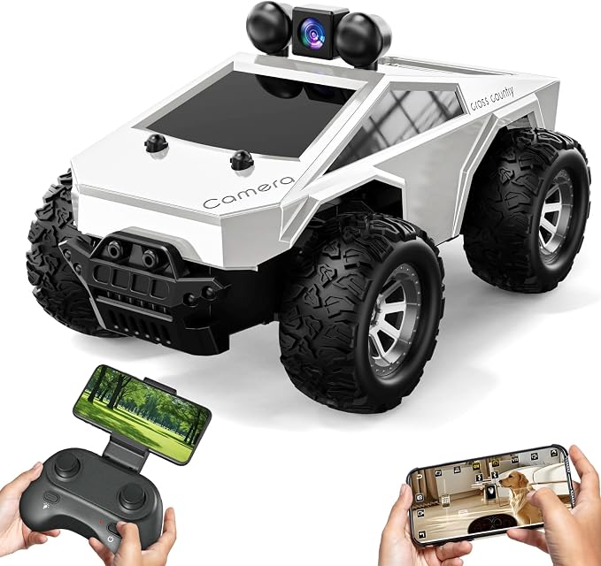 RC Cars with Camera Remote Control Truck with 720P HD FPV Camera, All-Terrain