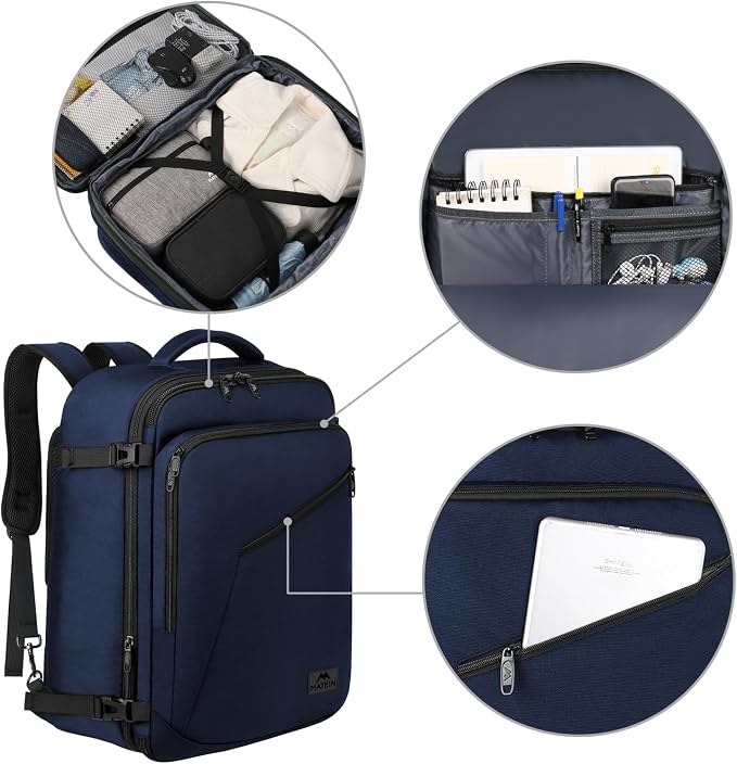 MATEIN Extra Large Mens Travel Backpack Carry on, Expandable Traveling Backpack