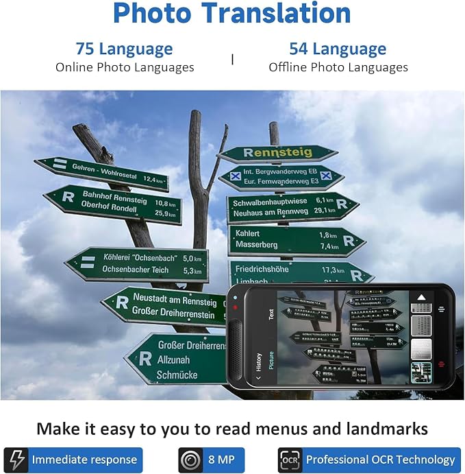 Language Translator Device, 150 Languages Two-Way Instant Translator Device
