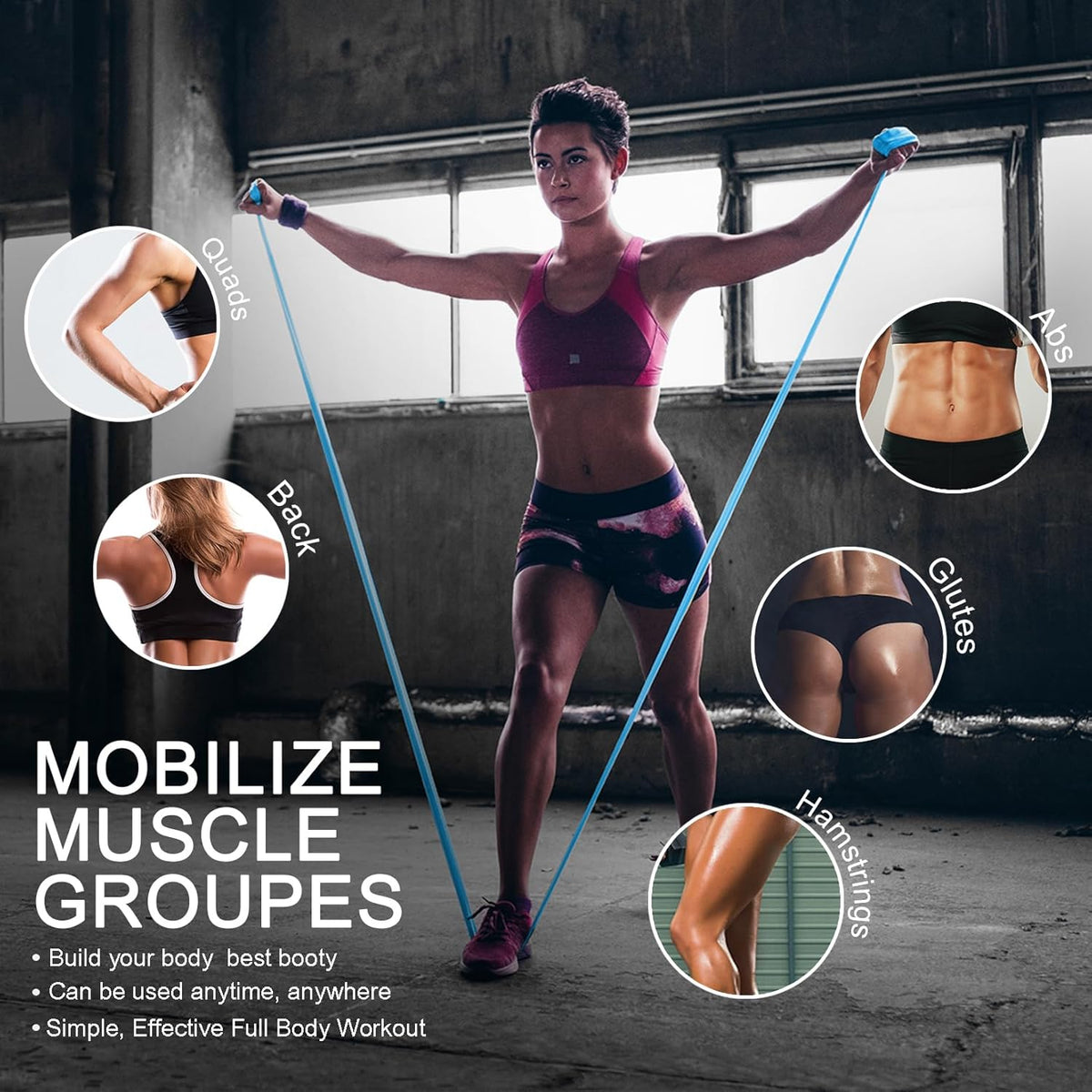 Skiennix Professional Resistance Bands - Latex-Free Elastic Workout Bands Set for Men & Women | Ideal for Yoga & Pilates