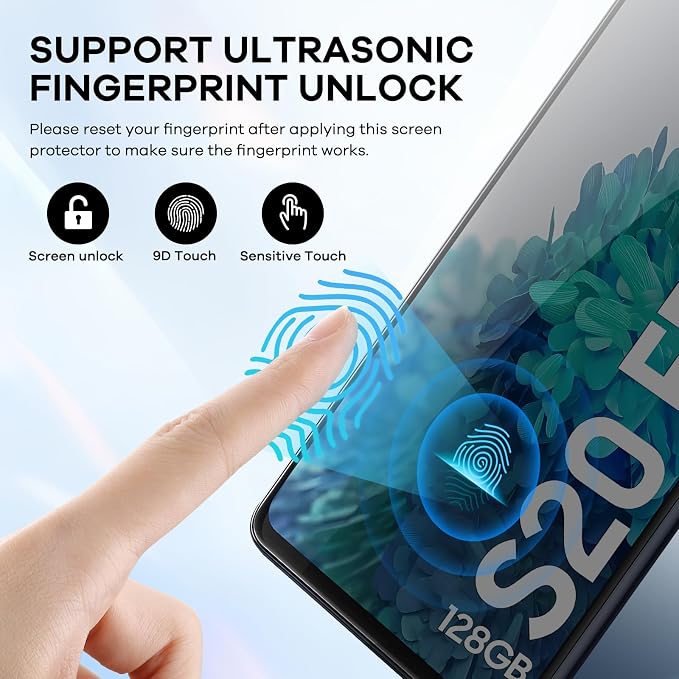 4+4 Pack for Samsung Galaxy S20 FE 5G Screen Protector & Phone Camera Lens