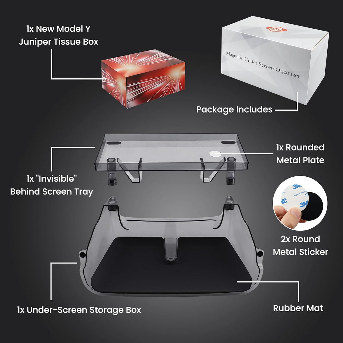 Under Screen Storage for Model Y/3 (Juniper/Highland)