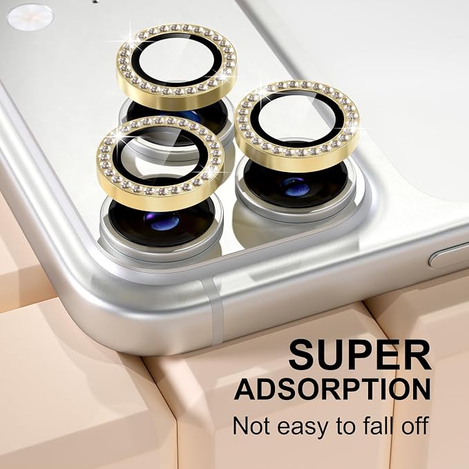 Misea Compatible for iPhone 17 Pro/iPhone 17 Pro Max Camera Lens Protector Bling