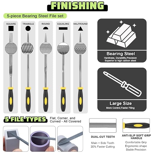 3D Printer Tools Kit, Removal Scrapers, Finishing Tools, 5 Types of Files