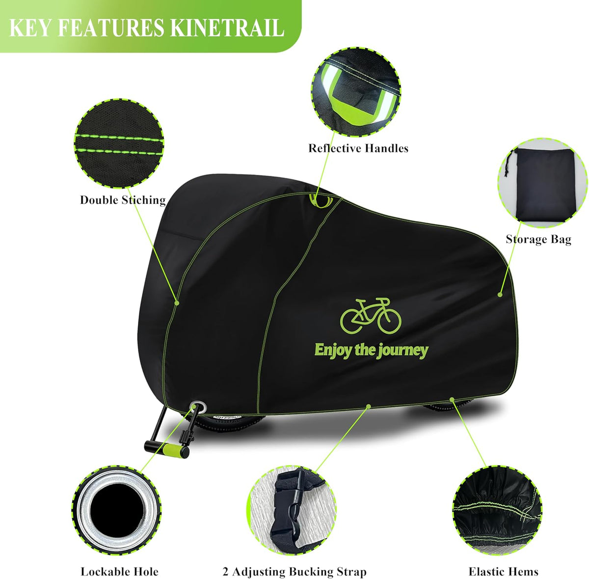 Skiennix Bike Cover for 2 Bikes - Waterproof Outdoor Protection Against Rain, Sun, and Dust