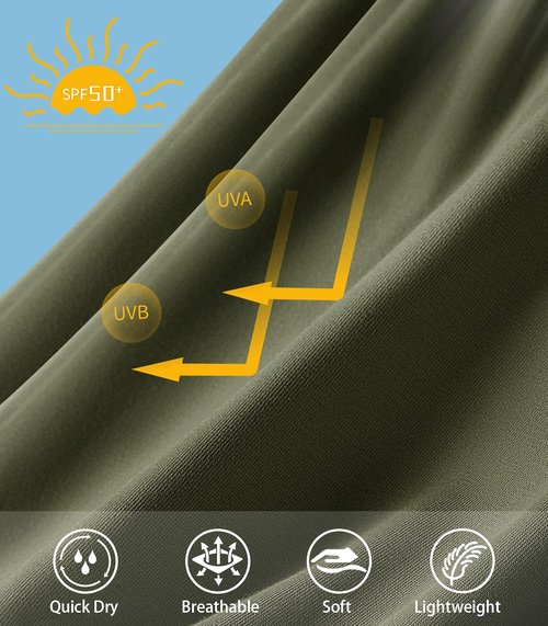 NORTHYARD Men's UPF 50+ Sun Protection Long Sleeve Rash Guard Shirt | Ideal for Fishing & Hiking