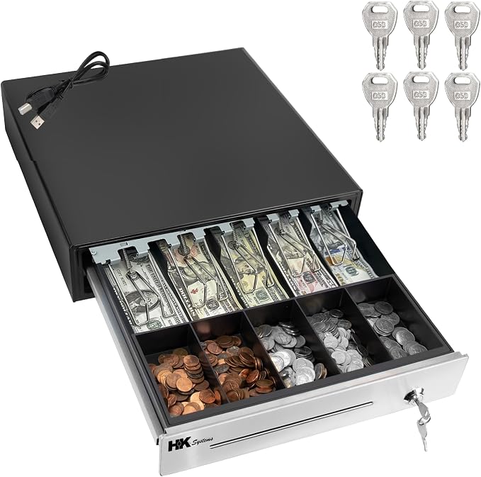 HK SYSTEMS 16inch "Stainless Steel" Front Heavy Duty POS "USB" Interface Cash