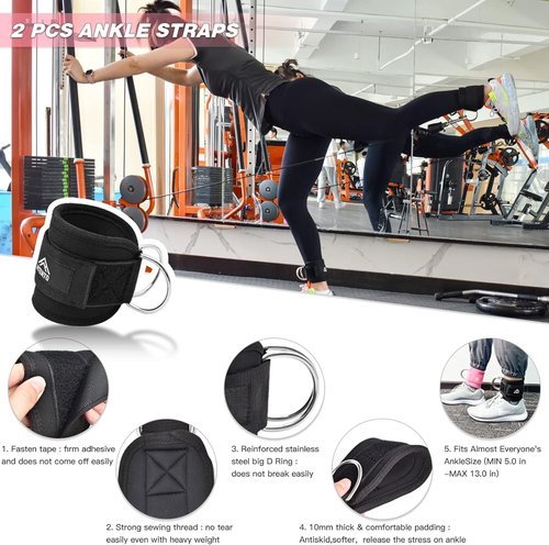 ATENTO Barbell Pad Set - 10Pcs Weight Lifting Belt & Thick Cushion for Hip Thrusts | Includes Ankle Straps & Carry Bag