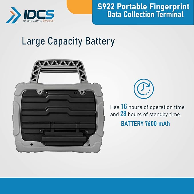IDCS ZKTECO S922, 000 Fingerprints + ID Card, Portable Biometric