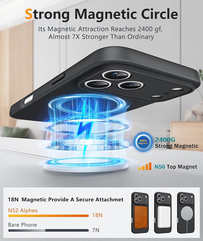 FNTCASE for iPhone 17 Pro Case: Integrated Silicone Phone Cases
