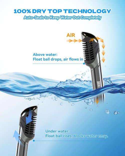 Aegend Diving Dry Snorkel - Top Dry Valve Snorkeling Gear for Adults & Youth | Perfect for Freediving & Swimming