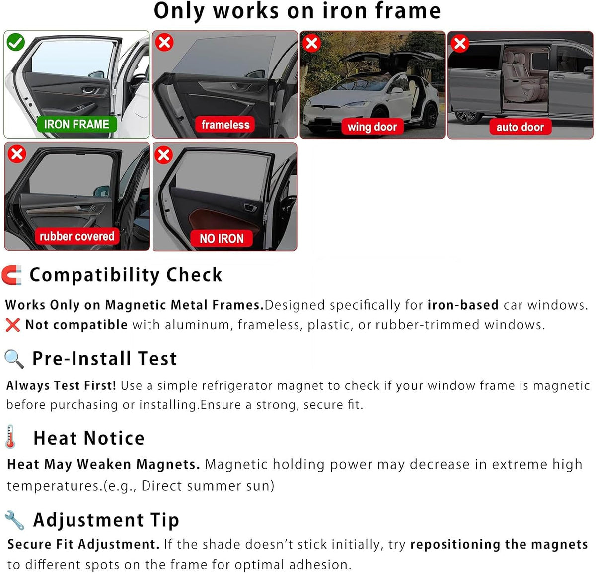 Car Window Shades - 100% Block Light Car Curtains with Magnetic - 4Pcs | Universal Fit Side Window Sun Shades Car Window Covers Keep Cooler Feeling, Thicken(thickset, 4pcs)