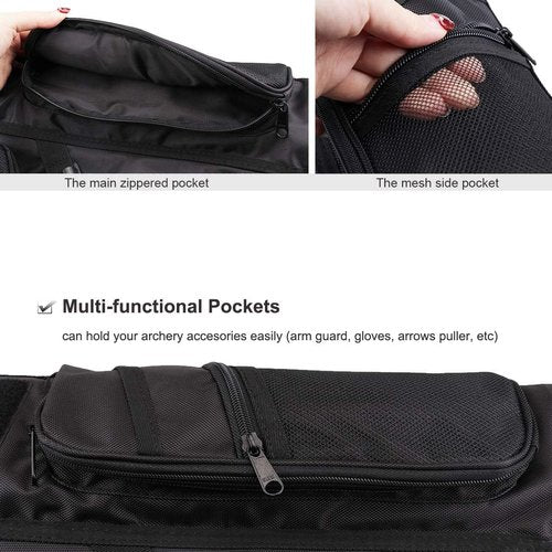 KRATARC Hip Quiver - 3-Tube Arrow Carry Bag with Adjustable Belt & Pockets for Archery