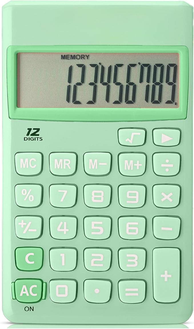 Mr. Pen- Standard Function Calculator, 12 Digits, Small Calculator, Pastel