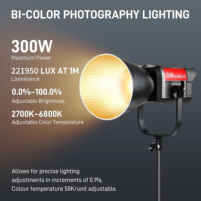 GVM 300W Bi-Color LED Video Light