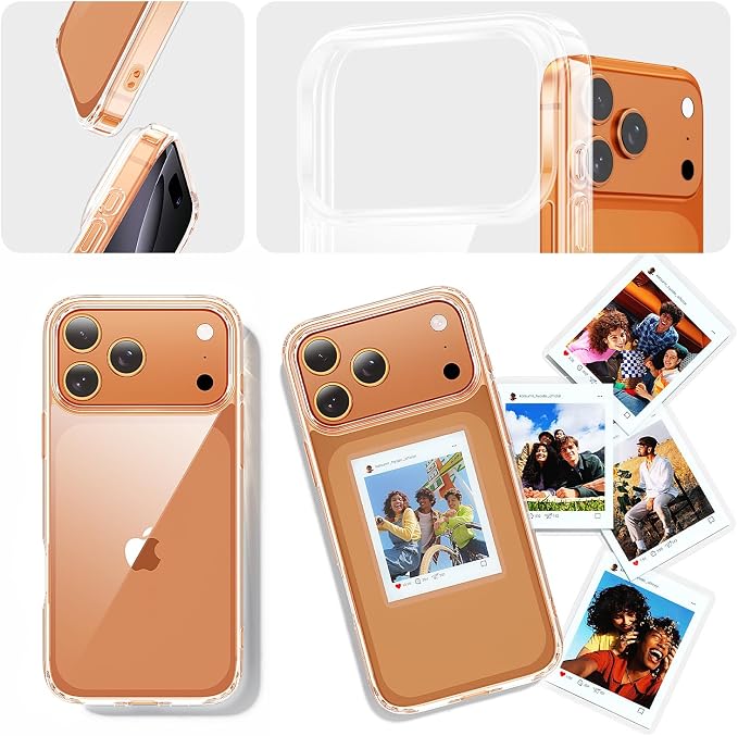 toushion 3 in 1 for iPhone 17 Pro Max Case Clear, Shockproof for Phone Cover
