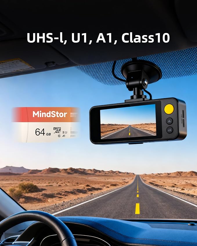 Micro SDXC 64GB Memory Card, MindStor 90MB/s Read Speed TF Card