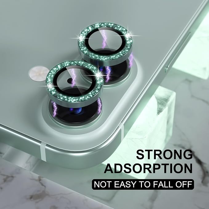 Choiche Compatible for iPhone 16 /iPhone 16 Plus Camera Lens Protector Bling